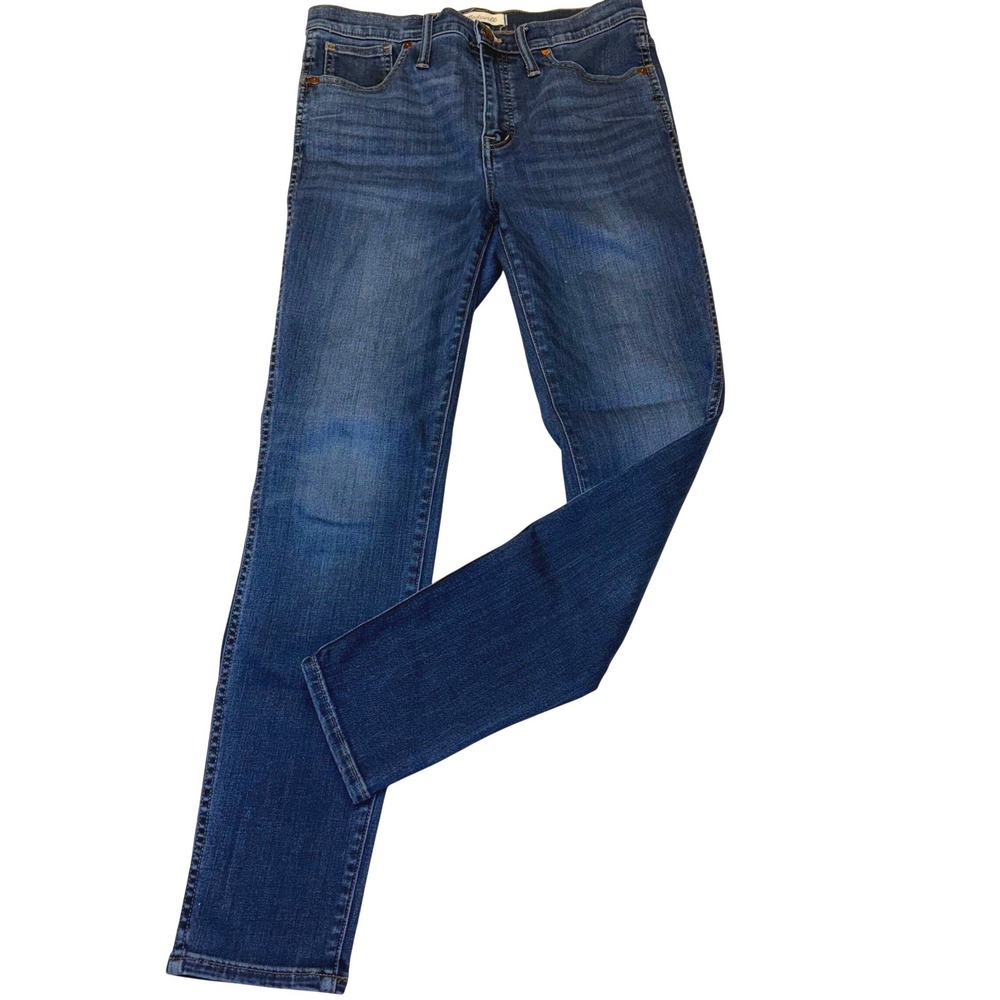 Madewell 10" High-Rise Skinny Jeans Medium Dark Wash Indigo Denim Size 29